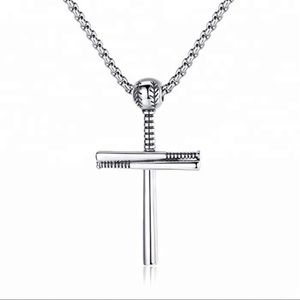 BASEBALL CROSS NECKLACE AND CHARM